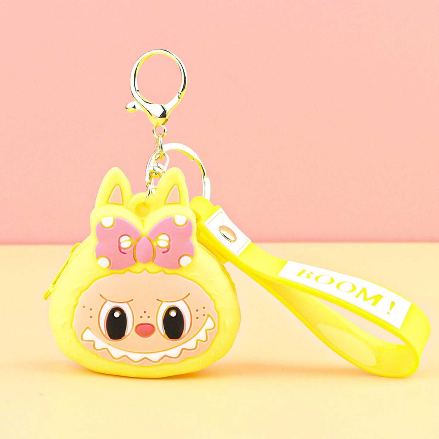 Children's silicone labubu coin purse key chain pendant gift