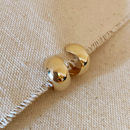 18K Gold Filled Small Rounded C-Hoop