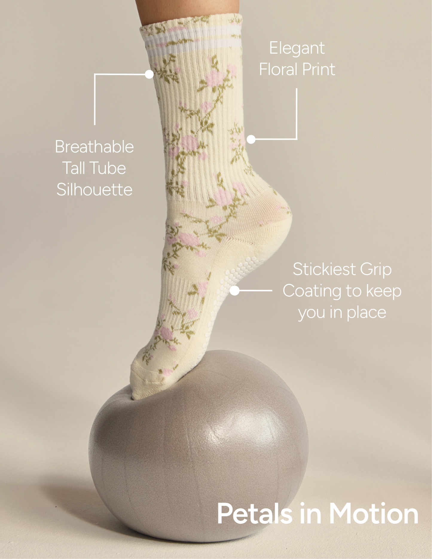 The Floral Grip Sock