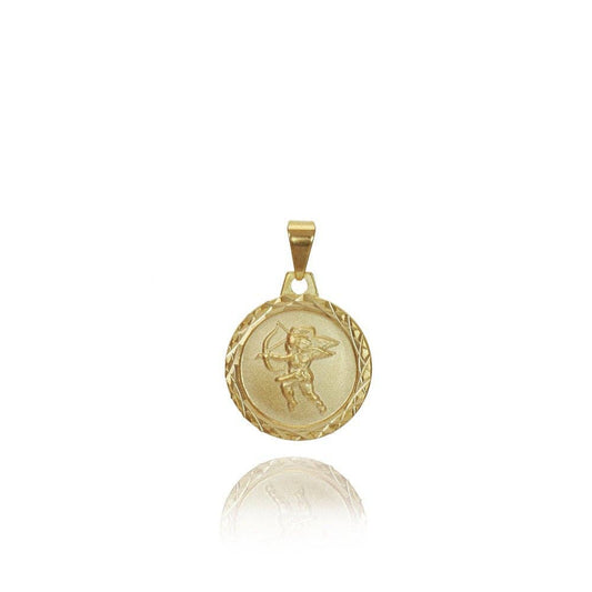 18k Gold Filled Diamond Cut Cupid Pendant