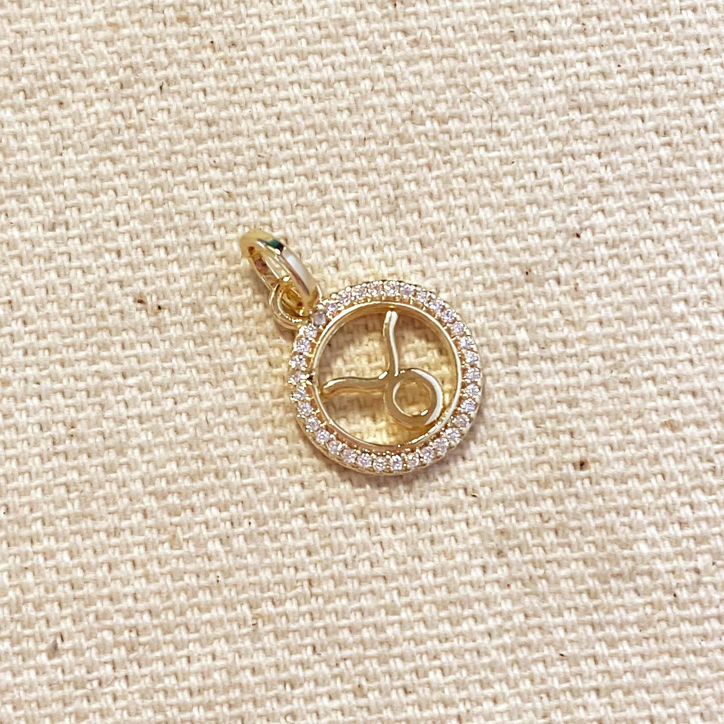 18k Gold Filled Mini Taurus Zodiac Pendant