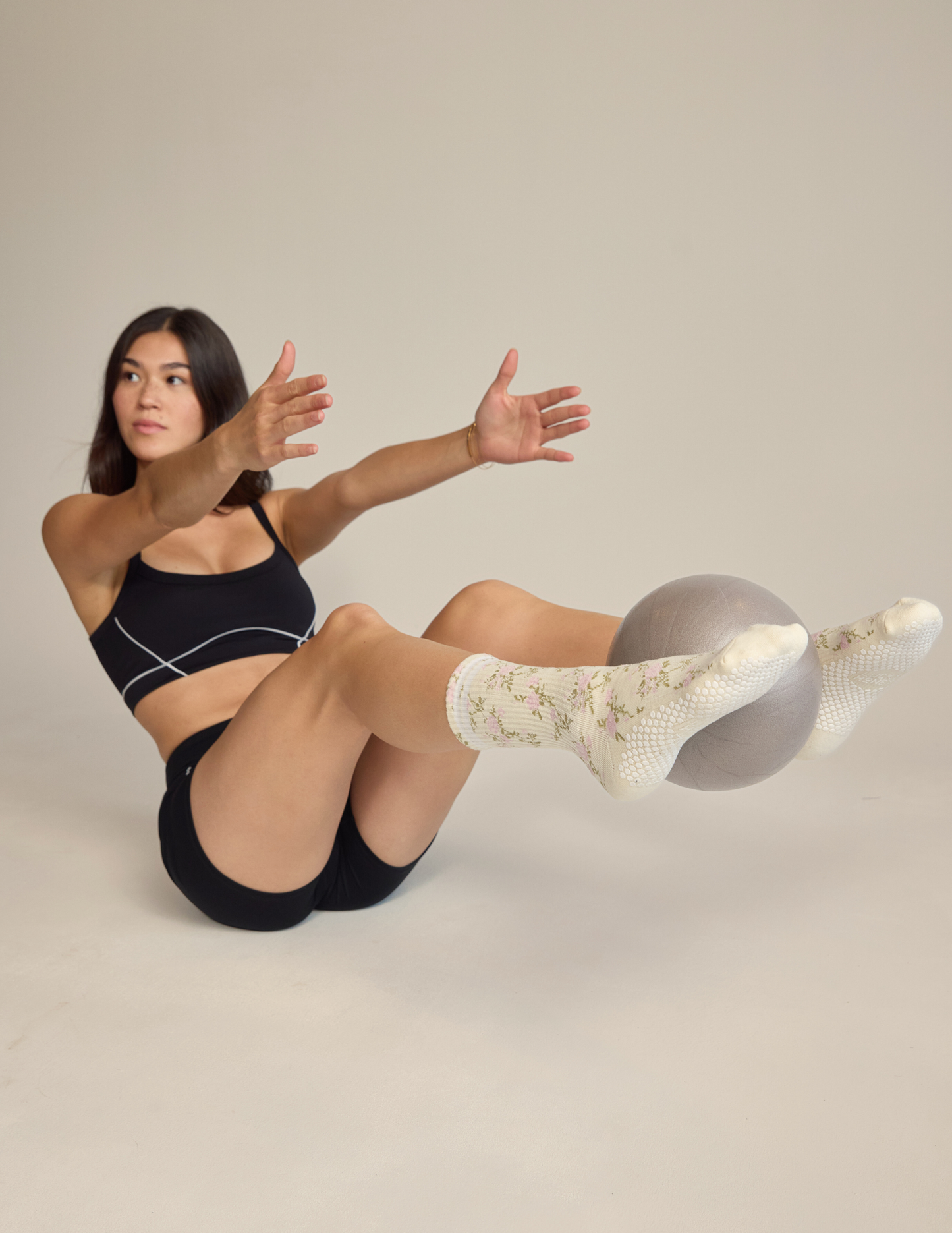 The Floral Grip Sock