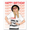 A Lot Going On Pop Star Birthday Card