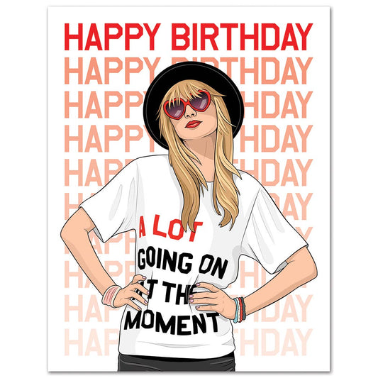 A Lot Going On Pop Star Birthday Card