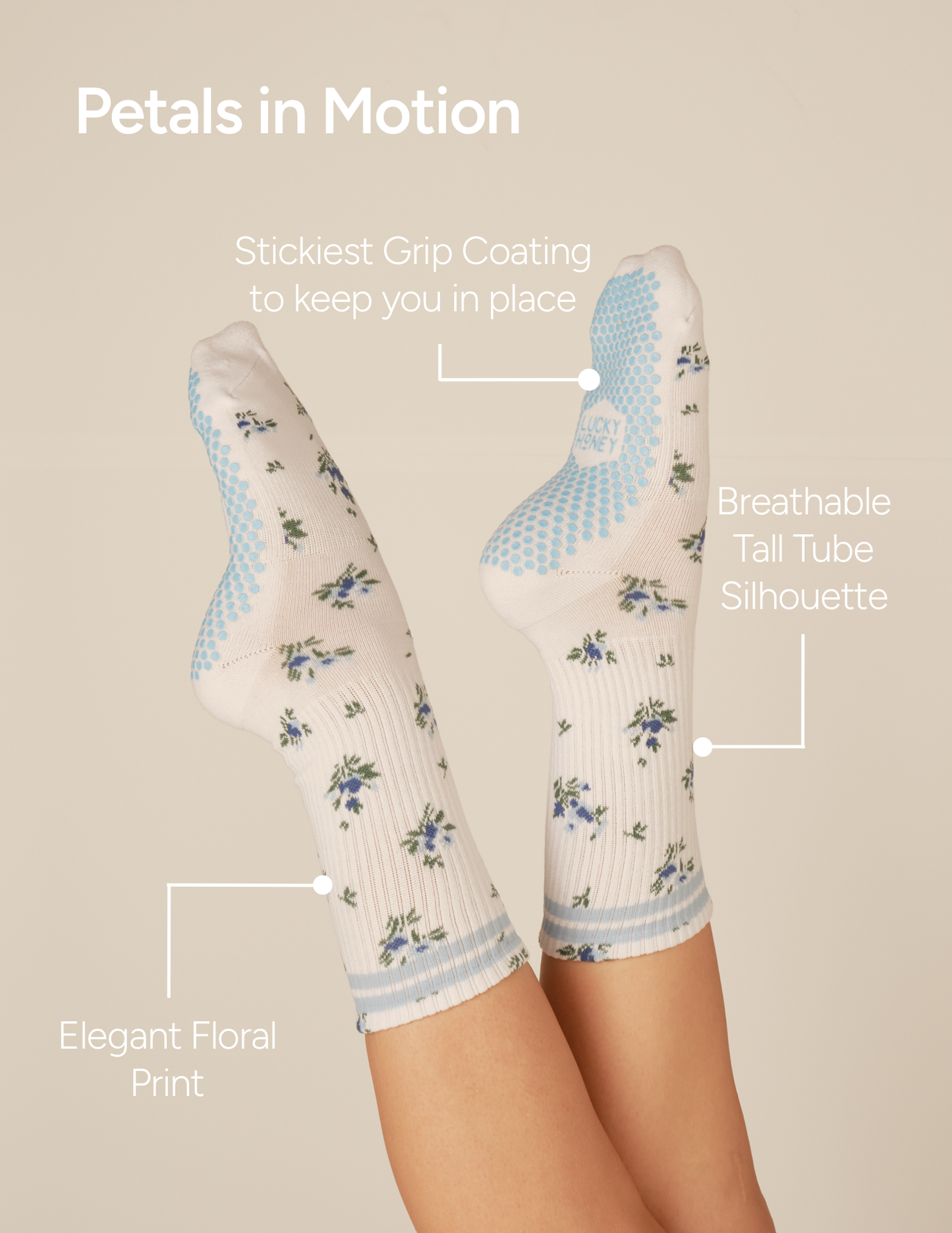 The Floral Grip Sock