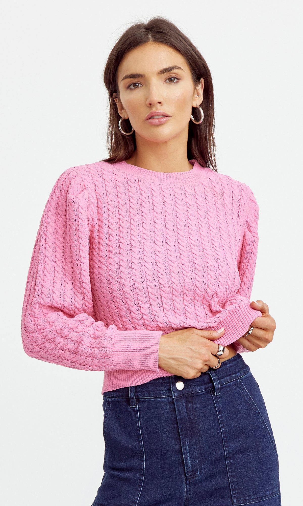 Suzzie Puff Sleeve Knit Top