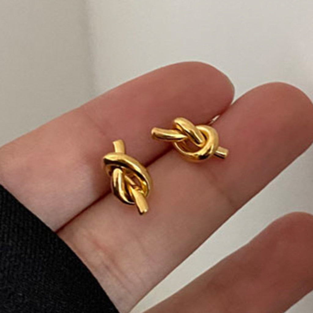 Knot Stud 18K Gold Plated Earrings