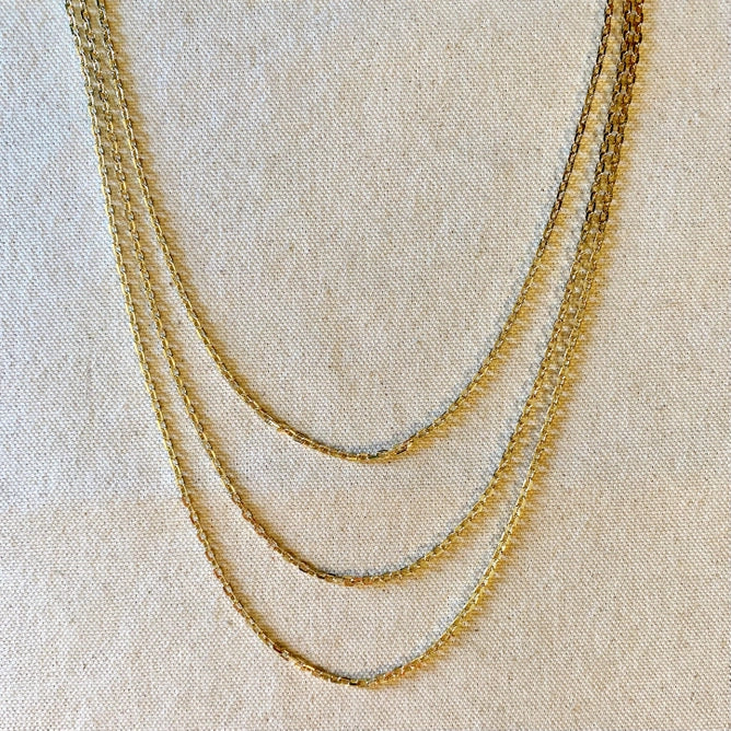 18k Gold Filled DC Curb Link Chain Size 18 Inches long