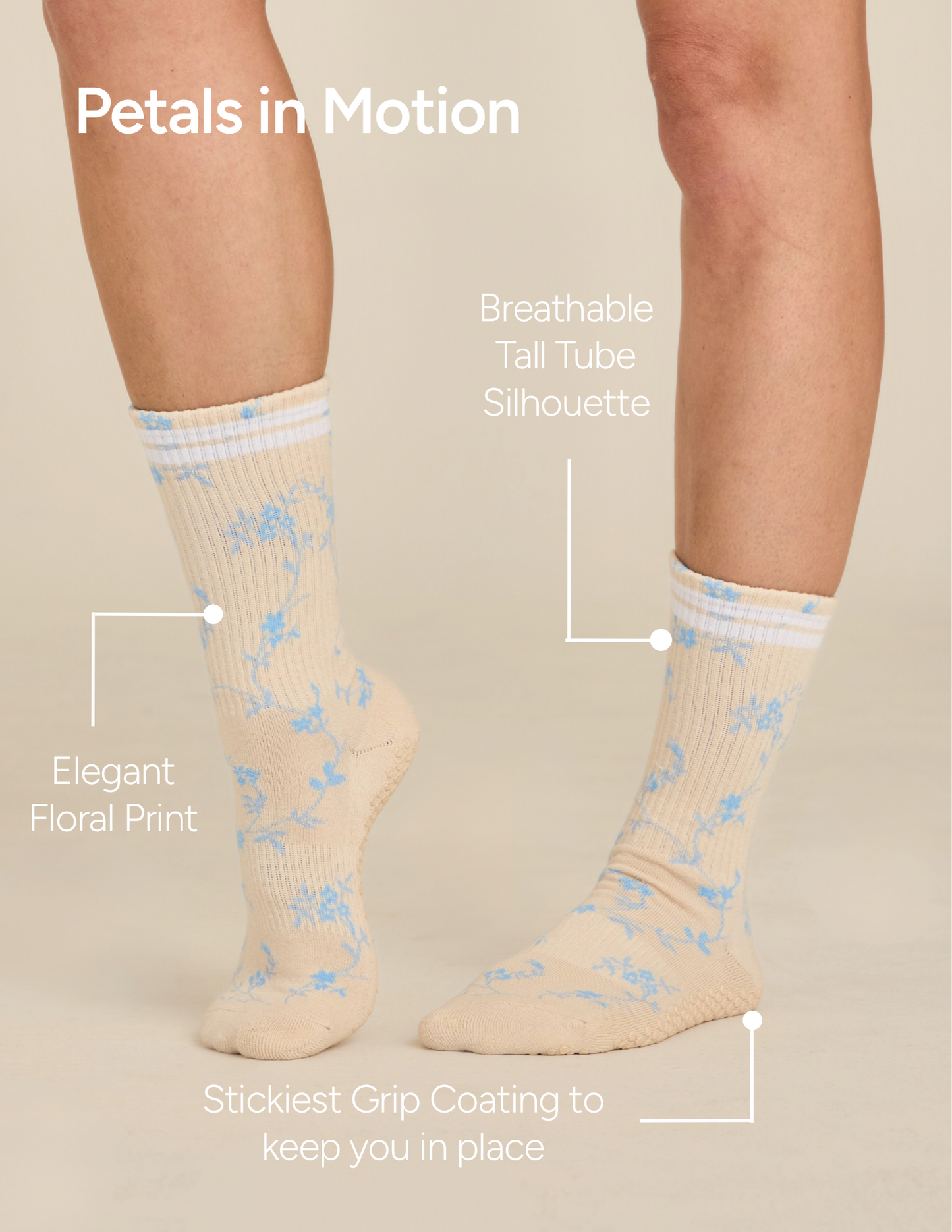 The Floral Grip Sock