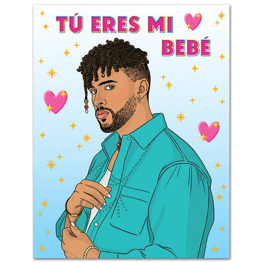 Bad Bunny Tu Eres Mi Bebe Valentine's Day Love Card